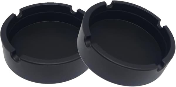 Bärbara Askkoppar 2-pack Värmebeständig Utomhus Rese Askkopp för Bil Camping Picknick