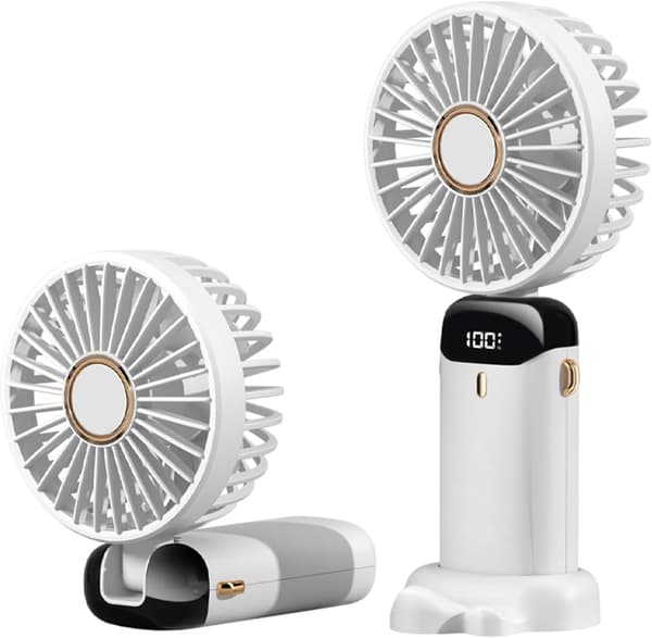 Håndvifte - Oppladbar Bærbar Vifte USB white