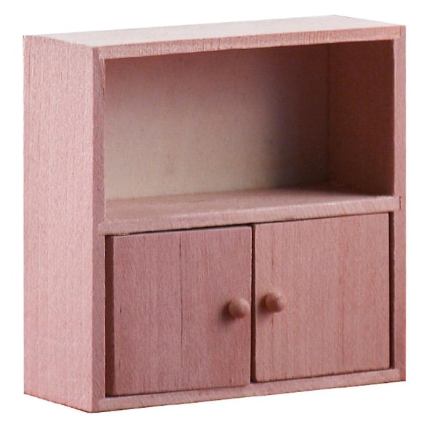 Minitalokaappimalli Miniatyyri puinen kaappi, nukkekodin huonekalumalli 1:12（2,9X7,5X7,5CM)