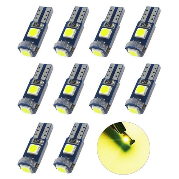 10 kpl kojelaudan polttimo auto LED-valo KELTAINEN yellow