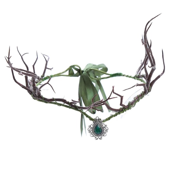 Hårtilbehør Woodland Antler Crown Forest Elves Crown Fairys Hodebånd Circlet For Kvinner Jenter Renessanse Utrydding