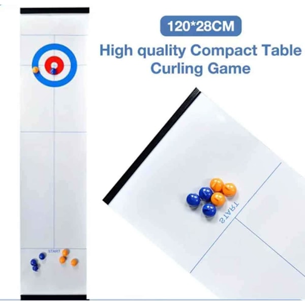Mini bordcurlingspel, mini bordcurlingklot, set, familjespel curlingbrädespel, bärbart curlingspel Standard 8-ball