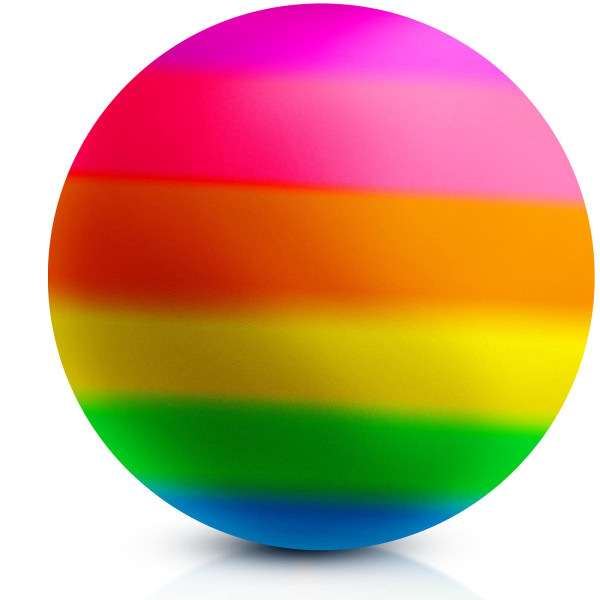 PVC-regnbuefodbold oppustelig strandbold 9 tommer sommerstrandfodbold regnbuebassin til udendørs pool Strandhavelegepladsspil (simpel stil)
