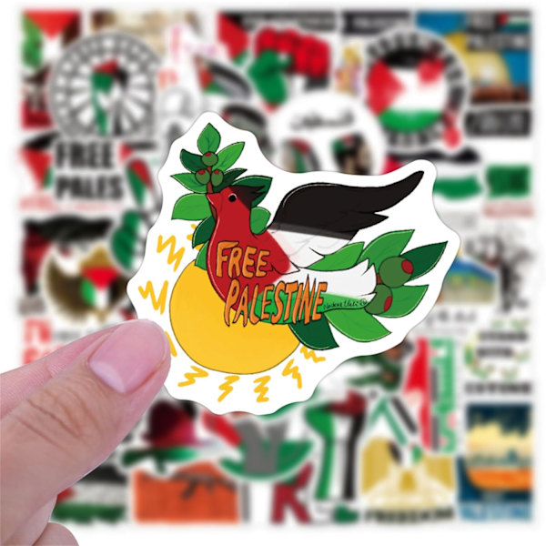 50 stk Palestina-klistremerker, Gaza-klistremerker, Redd Palestina-klistremerker, Redd Gaza-klistremerker, klistremerker til bærbare datamaskiner