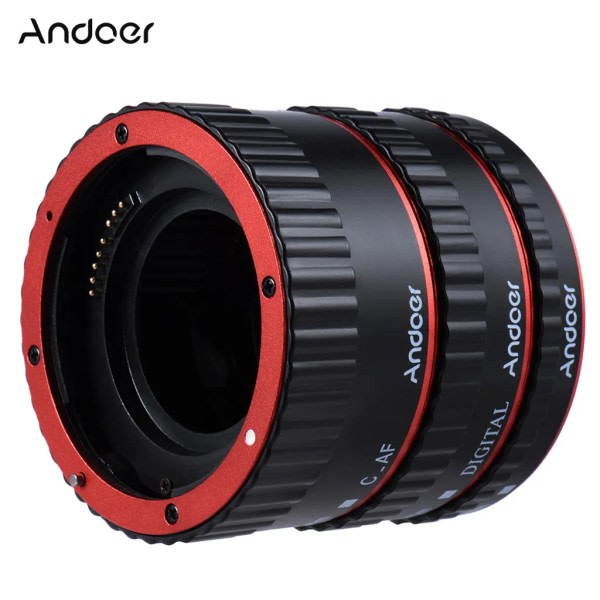 Väri metallinen TTL Autofocus AF Macro jatkoputkirengas Canon EOS EF EF-S-60D 7D 5D II 550D Red