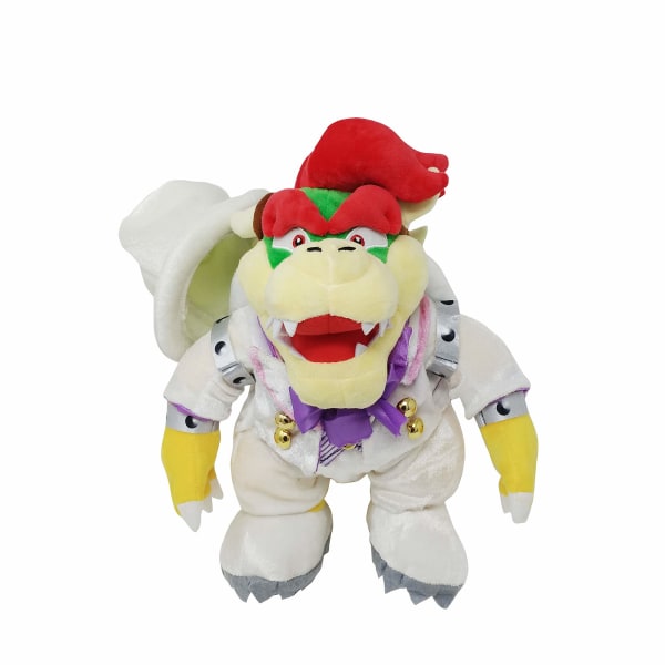 Paras Super Mario White Bowser hääpuvussa Odyssey King Koopa iso pehmolelu (Bowser sulhanen häät)