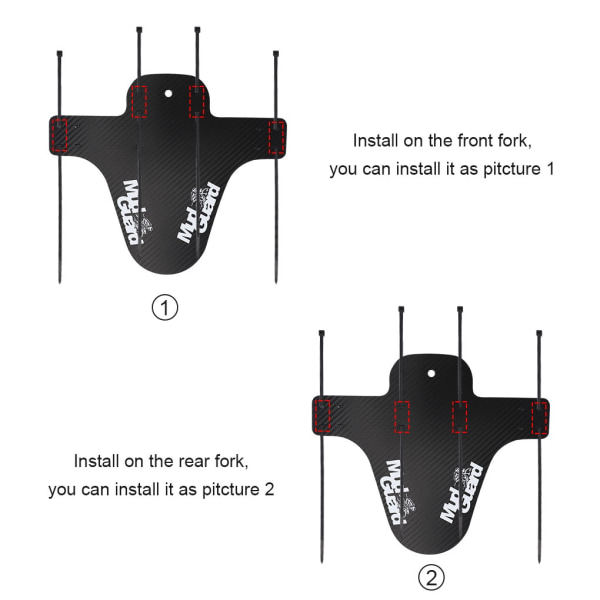 Cykelskærme Farverige for/baghjul Hjulskærme Carbon Fiber skærm MTB Mountainbike Road Cycling Fix Gear