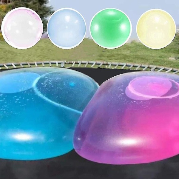 2 stk vandbobleboldlegetøj til børn Oppustelig vandbobleballon strandboldhave til indendørs udendørslege S Gul