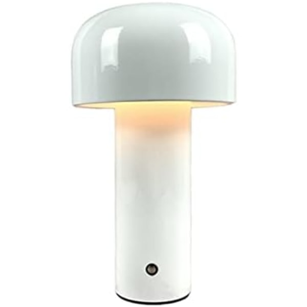 1 stk Svampelampe til Touch-dæmpning Bordlampe til Living USB Genopladeligt Led Natlys Moderne trådløst værelse/bar/soveværelse/sengekant/studie/hjem/kontor White