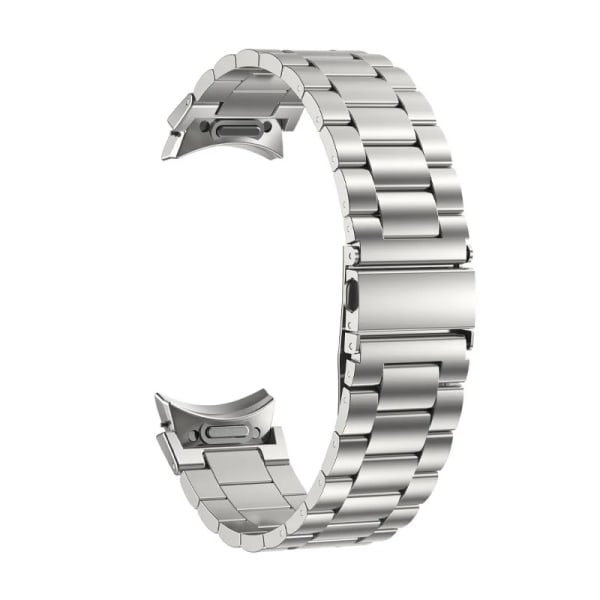 Metallrem for Samsung Galaxy Watch 6 5 4 40 mm 44 mm armbånd Ett klikkfeste for Galaxy Watch 6 Classic 43 mm 47 mm bånd Silver