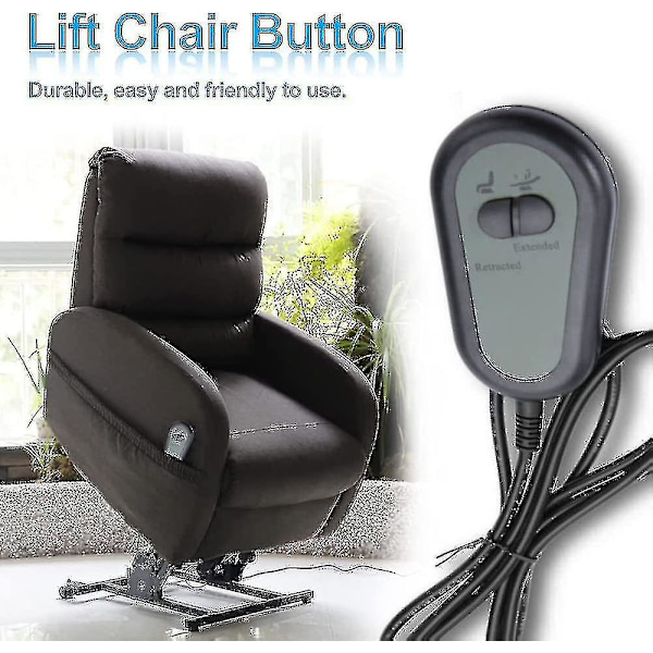 Elektrisk Recliner Fjernbetjening Abs 2 Knapper Manuel Kontrol Til Recliner Sofa Elektrisk Løftestol Seng Afslapningsmassagebord Wuqx