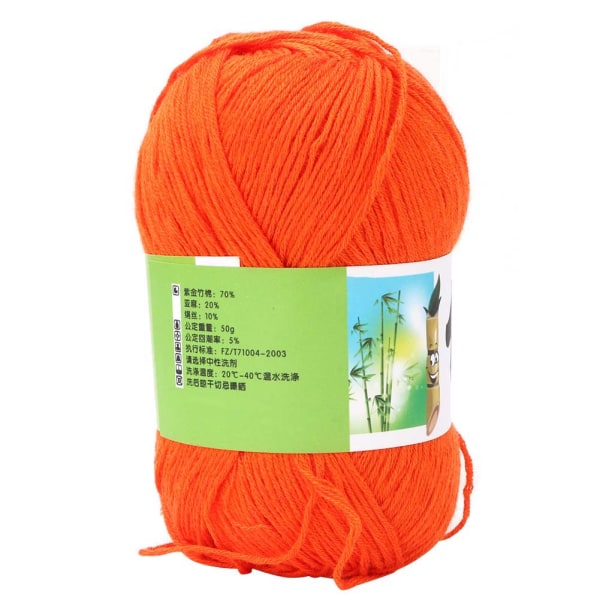 Populær medium fin bambus trækulslinje bomuldsvævet sweater tørklædegarn (orange)