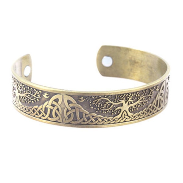 Magnetisk terapi Hälsa Vikingarmband Livets träd Celtic Knot Cuff Armband för Kvinnor Män Smycken