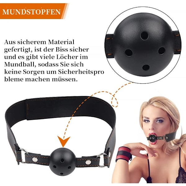 Bondage-setti anaalipallolla, BDSM-setti pallosuukaimilla
