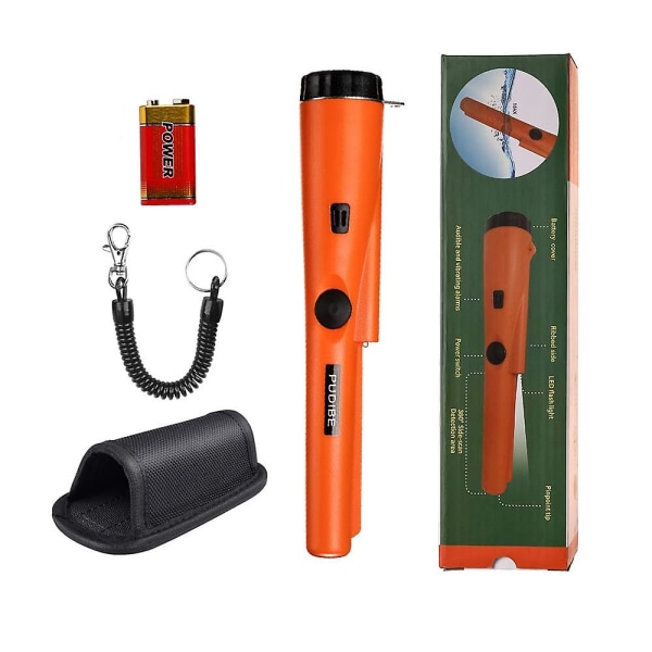 Vedenkestävä metallinpaljastin Pinpointer, jossa 9V paristo, 360search