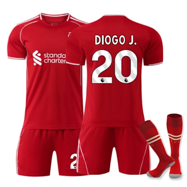 25-26 Liverpoolin kotipaita jalkapallosetti sukilla No.20 Diogo Jota_xx M