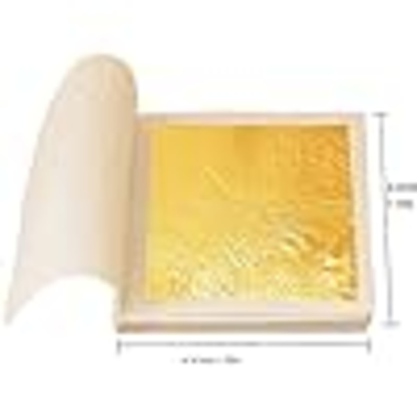 10 stk Spiselige Guld Blad, 24K Guld Blad Ark til Kager Drikke Dekoration (Sidelængde: 1.7\"/4.33cm)