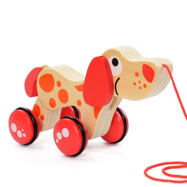 Træktrælegetøj til småbørn, hundekrokodille-gåvogn, tidlig læring 1-3 år Zebra trolley