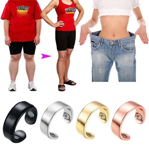 2-pack lymfdränage magnetisk ring för viktminskning och bantning