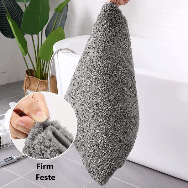 Bademåtte, Højde 30 mm, Skridsikkert Badetæppe, Fluffy High Density Microfiber Bademåtte, Vandabsorberende bløde tæpper til badeværelse, Maskinvaskbar