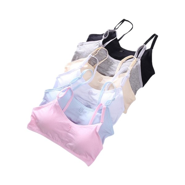 6X Girls Teenage Bra Children Soft Breathable Cotton Comfort Underwe v