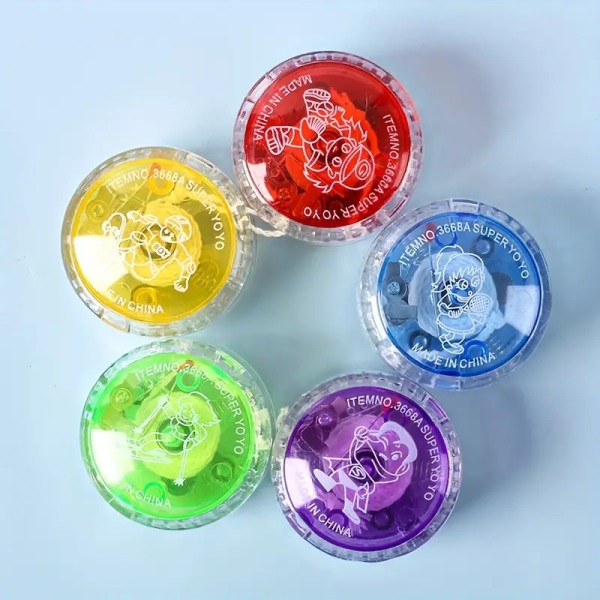 5 st Luminous Yo-yo Bollar - Ljusa Färger, Lätt att Spela - Färgglad Variation för Jul