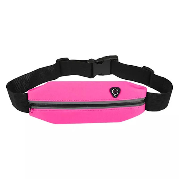 2-pack träningsväska/midjeväska/sportbälte rosaröd-5 färger rosaröd rose red