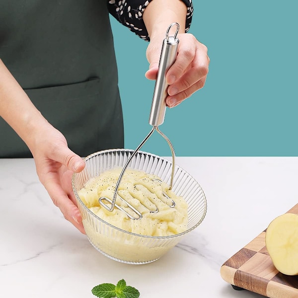 Potatispressare perfekt för att mosa frukt, potatismos, köksredskap