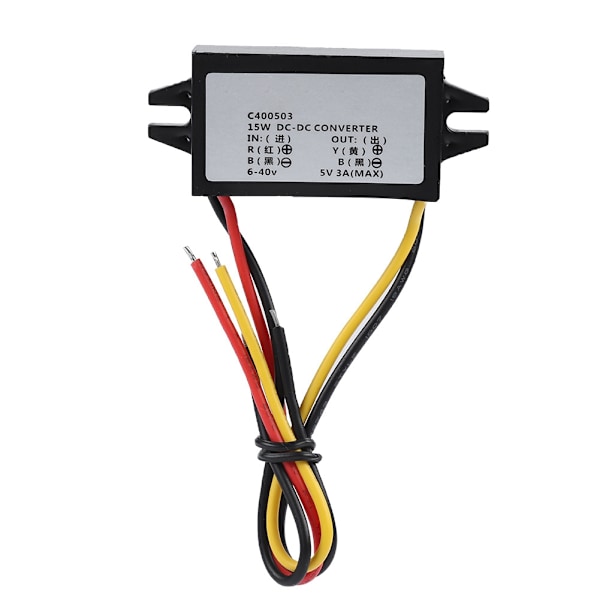 6-40V till 5V/3A DC Hane Strömomvandlare Bilinverterare för Raspberry Pi/Telefon/Navigator/Körning