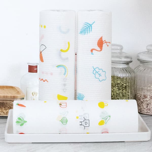 Trykte engangs klude, våde og tørre klude, køkkenopvaskehåndklæder, non-woven engangs klude