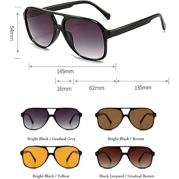 Retro 70'er Aviator Polariseret Solbriller Light tea leaves with tea frame