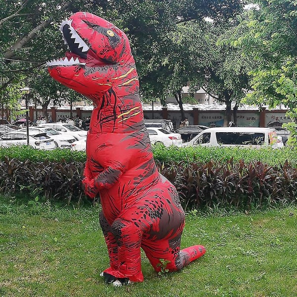 Halloween Oppblåsbare Dinosaur Kostymer Kostymekjole T-rex Anime Fest Cosplay lilla Barn 120-145cm