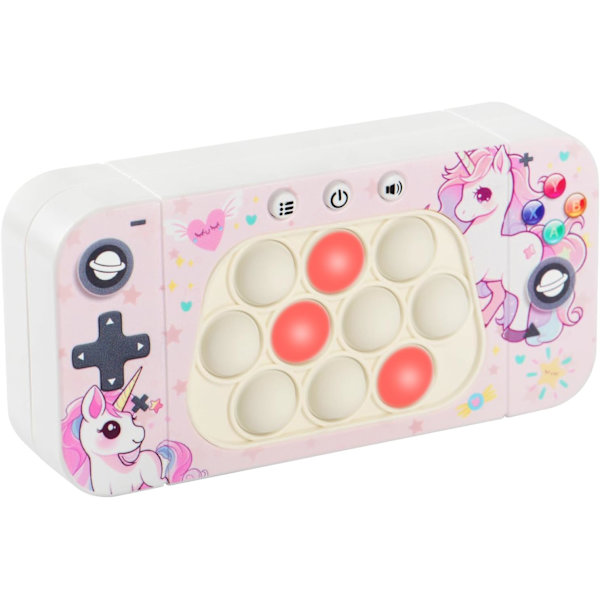 Popspel Ljusupplyst Fidget Leksak, Snabb Tryckspel Konsol, Tryck på Poppet Sensorisk Push Pop Leksak, Konsol, Ljusupplyst Poppingspel för Barn Vuxna (enhörning) unicorn