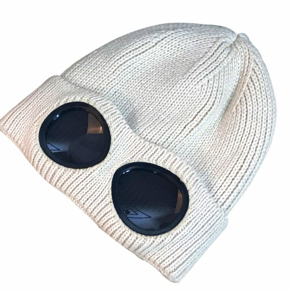 Unisex Goggle Beanie Strikket Vinter Chunky Beanie Hat