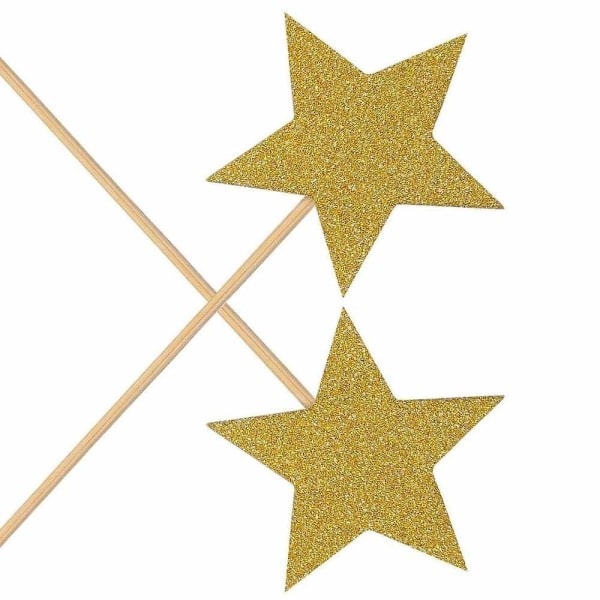 Sæt med 50 Twinkle Twinkle Little Star Cupcake Toppers Glitter