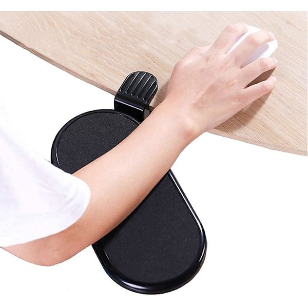 Ergonomisk skrivebordsarmlæn - Støttearmlæn - Drejelig håndledsstøtteholder (sort)