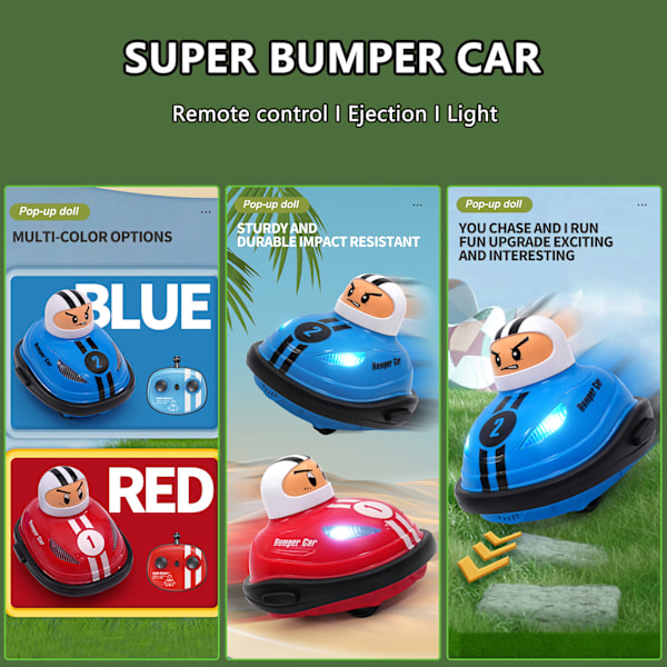 Sæt Hastighed ​​​​Bumper Biler Legetøj Mini Fjernstyret Udstyr Køretøjer med Fjernbetjening Blue And Red