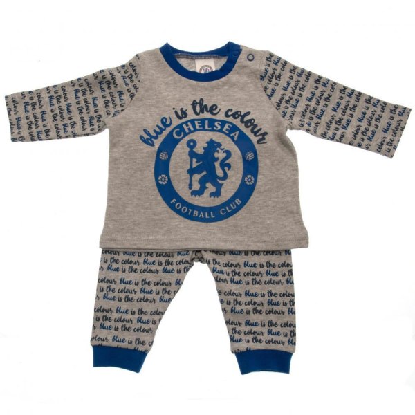 Chelsea FC Baby Pyjamas Set 9-12 månader grå/blå Grå/Blå Grey/Blue 9-12 Months