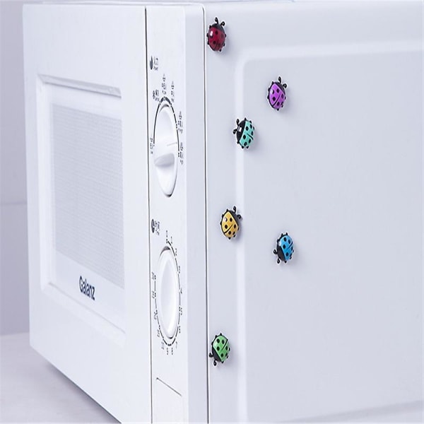 Ladybug 6 kpl/setti Mini Ladybug Jääkaappimagneetti Luova Kodinsisustus Söpö Piirretty Jääkaappi