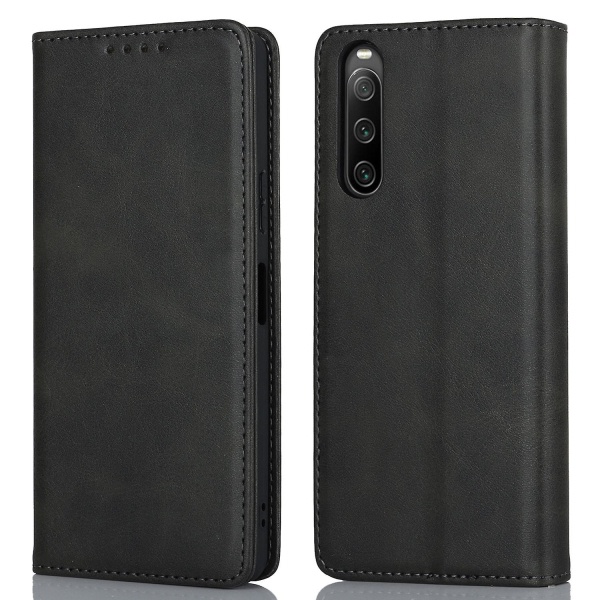 PU-cover til Sony Xperia 10 V Ridsefast Calf Texture Stand Cover