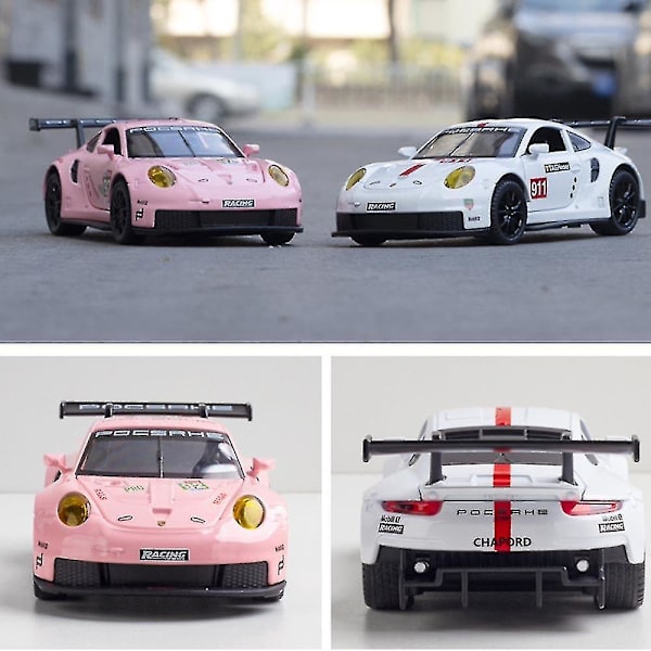 Porsche 911 sportsbilmodell med lys og åpningsdør musikalsk simuleringsbil