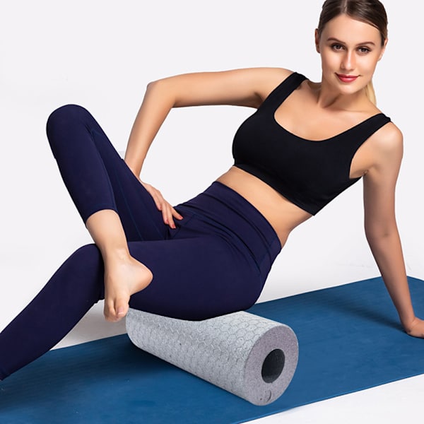 Standard fascia rulle, massasjerulle for fascia-trening, grå