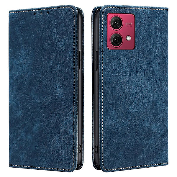 Motorola Moto G84 5G -kotelo PU-nahasta, RFID-estolla null none