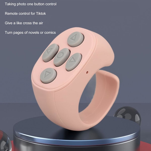 Bluetooth-fjärrkontroll för sidvändning, trådlös rullfjärrkontroll, laddningsbar, ringdesign Bluetooth-fjärrkontroll rose