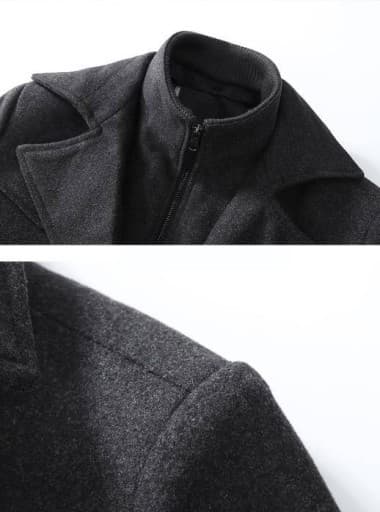 Ullkappa för män, höst & vinter, dubbel krage, ullkappa, tjock ullkappa, lång jacka kamel 4xl 4xl camel