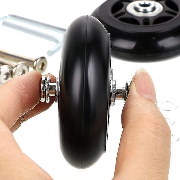 stk. Kuffert Hjul Udskiftning Hjul Leje Reparation Til Bagage Kuffert 70*24mm, sort