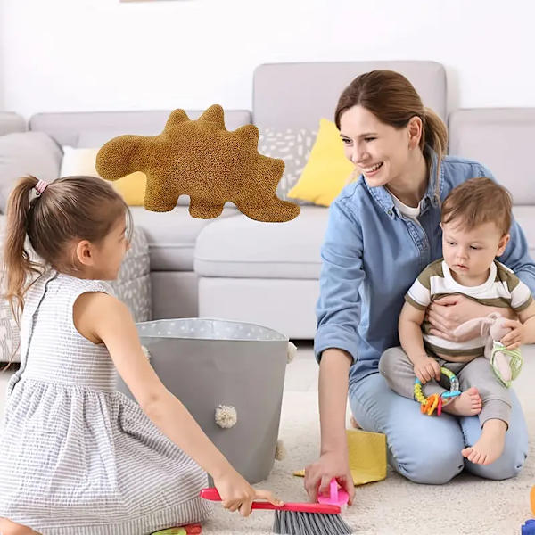 Stegosaurus Dinosaur og Kyllingnuggets Plys Puder - Sjov Halloween, Jul,