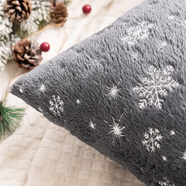 Jul Kuddfodral Set Om 2 Dekorativa Julkuddar 45x45 cm Festlig Heminredning