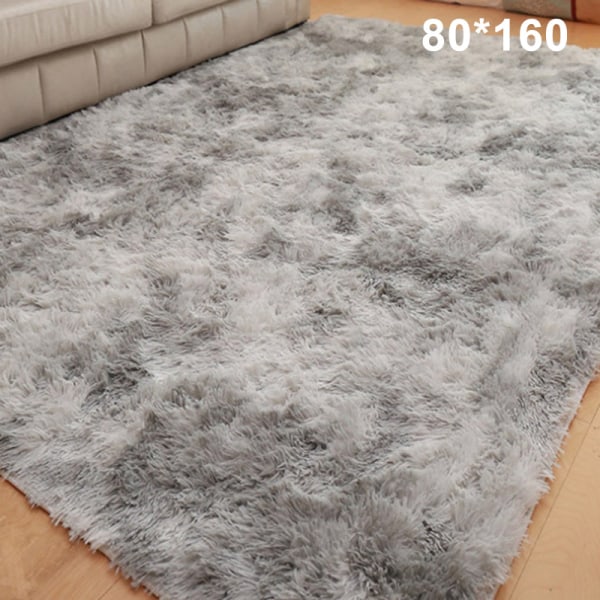 Stue Teppe Soverom Sengeteppe Enkel Moderne Husholdningsgulvmatte Myk Multi-sone Bruk Teppe Lys Grå Light Grey 80cm*160cm