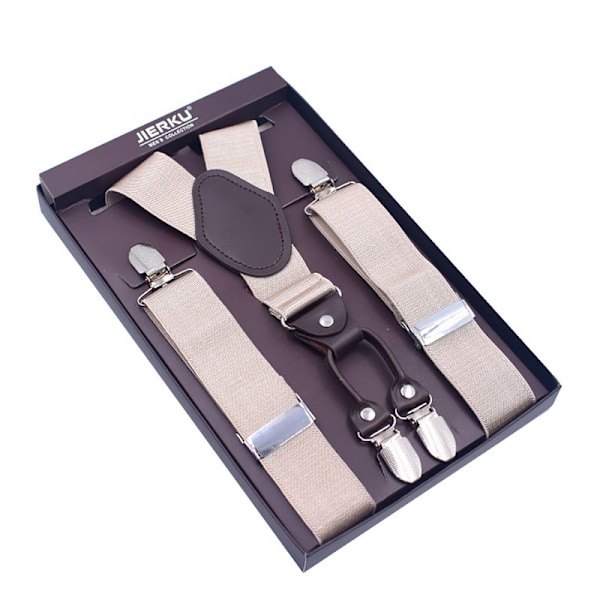 3,5 cm brede Y-formede seler for menn Khaki